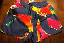 Rare Vtg 1980s Shorts Swim Trunks Big Surf Youth Medium Geometric Retro Boys