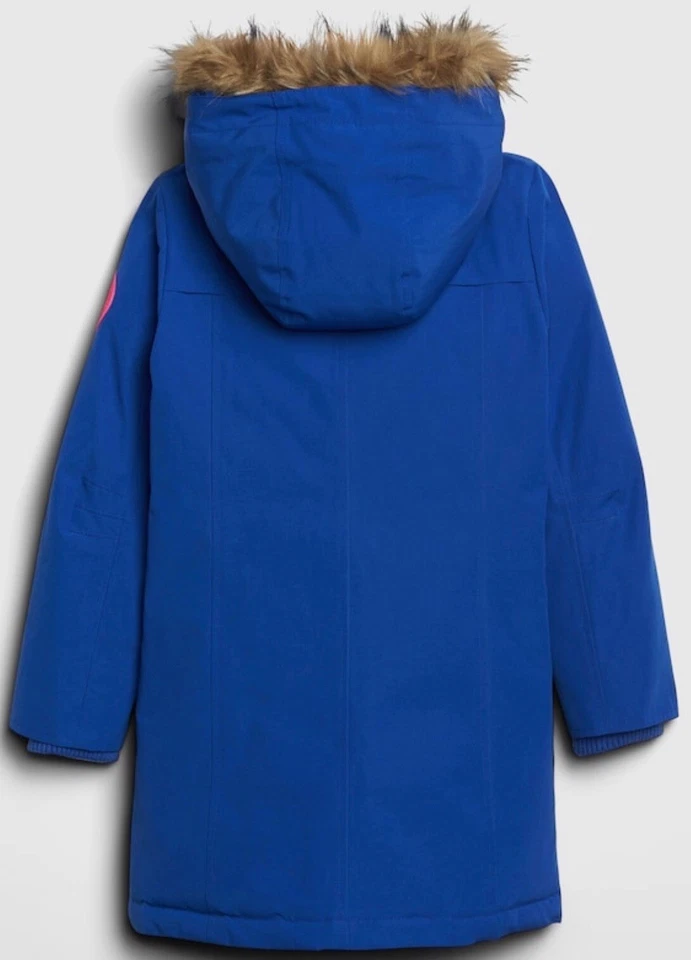 Abrigo Parka Gap Niños Niña Control Frío Ultra Max Plumón Azul Brillante Talla Pequeña NUEVO Foto 3 de 4