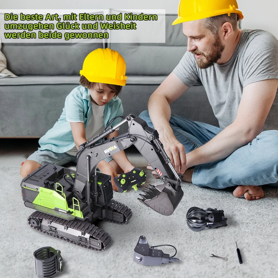 1:14  1593 4in1 RC Bagger Metall Ferngesteuerter Kettenbagger mit 2 Akku - Bild 2 von 4