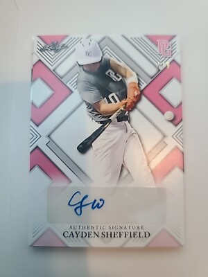 2023 LEAF PERFECT GAME PAPER Pink CAYDEN SHEFFIELD 1/3 AUTO