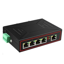 5 Ports Industrial Ethernet Switch 10/100/1000Mbps Gigabit Network DIN Rail Type