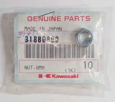 NOS Kawasaki 8MM Nut KLF220 KDX175 KE100 F5 Big Horn 318B0800 NEW
