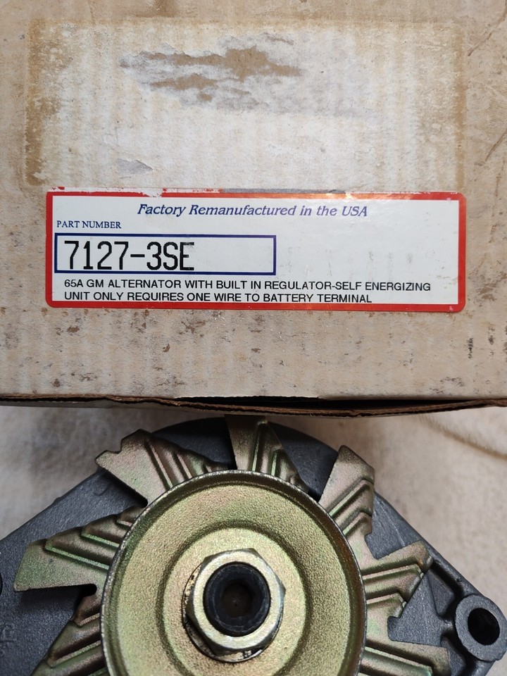 71273SE Factory Remanufactured Alternator 65 Amp Delco Remy One Wire Self Enz eBay