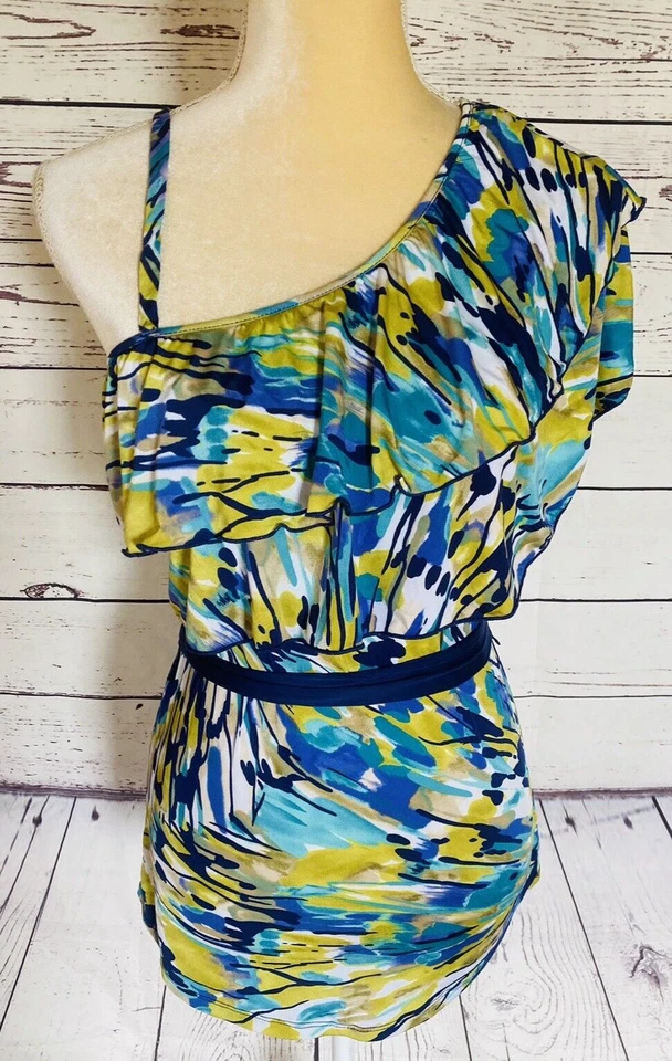 Women’s Large J Blouse HeartSoul One Spaghetti Strap One Flutter Sleeve Tie Back - Image 2 of 4