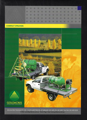 GOLDACRES COMPACT SPRAYERS AND AVAILABLE FEATURES FLYER/BROCHURE