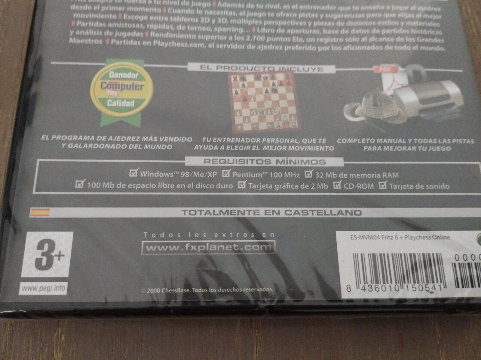 Fritz 6 Playchess Online Ajedrez Chessbase - Juego para PC CD-Rom España Nuevo