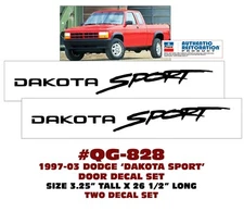 QG-828 1997 1998 1999 2000 2001 2002 2003 DODGE DAKOTA SPORT - DOOR DECAL SET