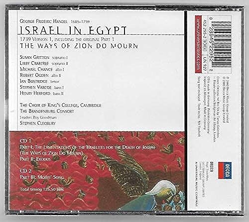 Handel Israel in Egypt 1739 Version Kings College Choir Brandenburg Consort 2 CD - Picture 2 of 2