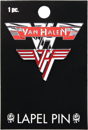 3855 Van Halen Schild Logo Rockmusik 1970er 1980er Jahre Emaille Pin Abzeichen Knopfrevers - Bild 3 von 3