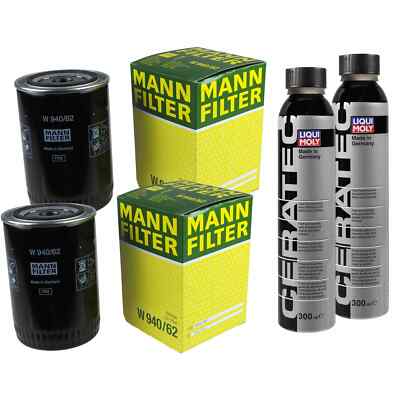 2x MANN-FILTER Ölfilter W 940/62 + 2x LIQUI MOLY Cera Tec 3721