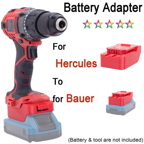 Battery Convert Adapter For Hercules 18V 20V Battery to for Bauer 20V