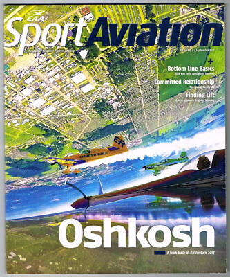 SPORT AVIATION Magazine September 2017, Aerolite 103 Ultralight, Cessna 185,