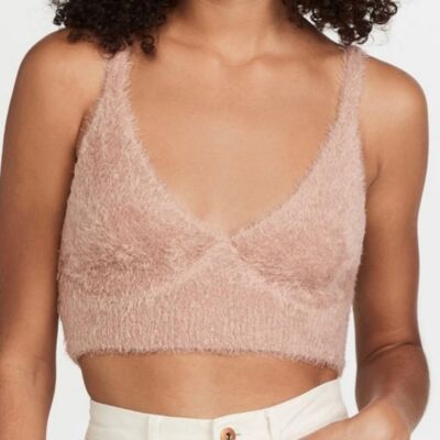NWT Jonathan Simkhai Caroline Feathered Rib Bralette Sz XS