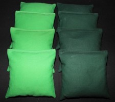 CORNHOLE BEAN BAGS Lime and Hunter Green 8 ACA Regulation Corn Hole Game Bags