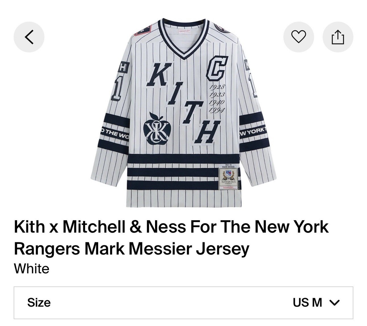 Kith x Mitchell & Ness For The New York Rangers Mark Messier 
