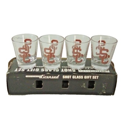 USC Trojans Shot Glasses Logobrand Set of 4 NEW