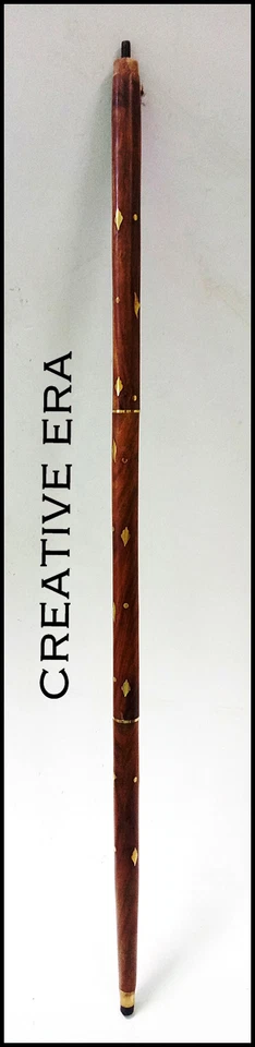 Bastón de madera vintage 3 pliegues solo para mango de bastón (solo varilla de madera) Foto 4 de 4