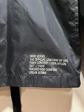 Vintage 1990s Y2K DKNY Jeans Black Packable Windbreaker Jacket Urban Denim