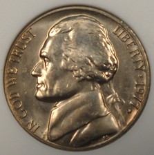 1977-D Jefferson Nickel 5c ANACS Certified MS65 5 Steps PQ Old Small Holder Bord