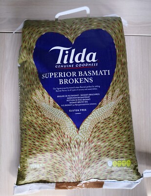 10kg TILDA Genuine Goodness Basmati Bruchreis / Basmatireis SACK BESCHÄDIGT