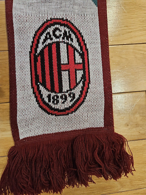 Écharpe Vintage AC Milan – Bufanda De Fútbol – Scarf Des Trophées – Neuf