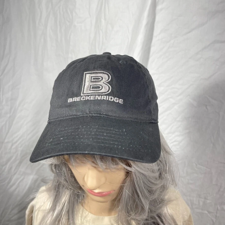 Gorra Breckenridge Colorado con correa trasera ajustable negra béisbol esquí esquí Foto 3 de 4