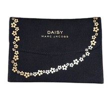 Daisy Marc Jacobs Cosmetics Bag Black With Gold Flowers Pouch