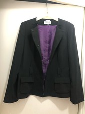 Calvin Klein Black Stretch Blazer Size 16 Excellent Condition