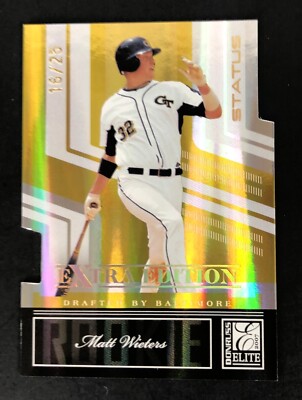 2007 Donruss Elite Extra Edition Gold Status MATT WIETERS Non Auto RC #/25