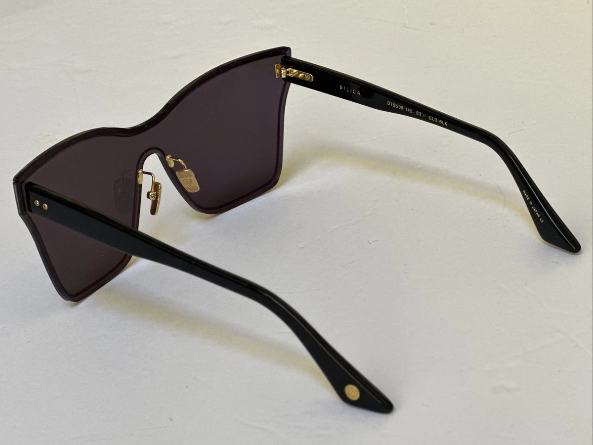 New DITA SILICA DTS508-145-03 Sunglasses Yellow Gold Black 145-145 BLK-GLD