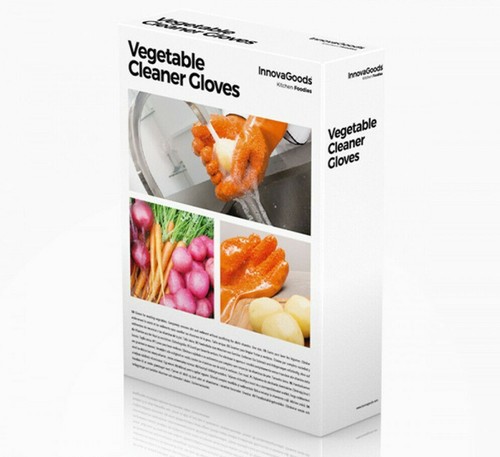 VEGETABLE CLEANER GLOVES GUANTI PER PULIRE E SBUCCIARE FRUTTA E VERDURA - 第 3/3 張圖片