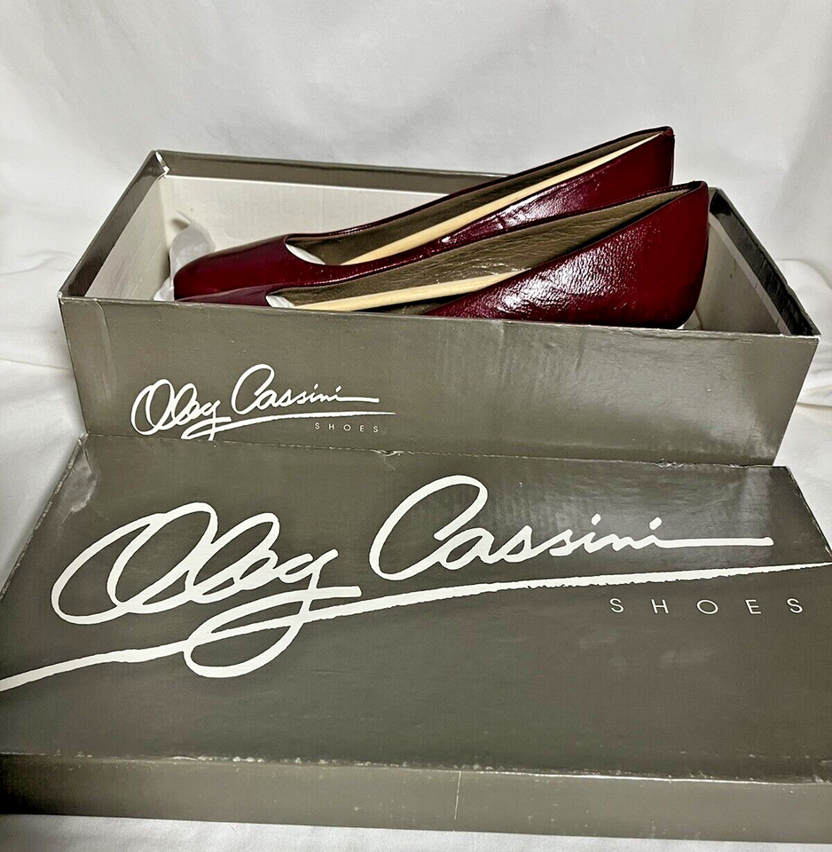 Vintage Oleg Cassini Wine Kid Leather Pumps Celia Woman’s Size 6 1/2 M