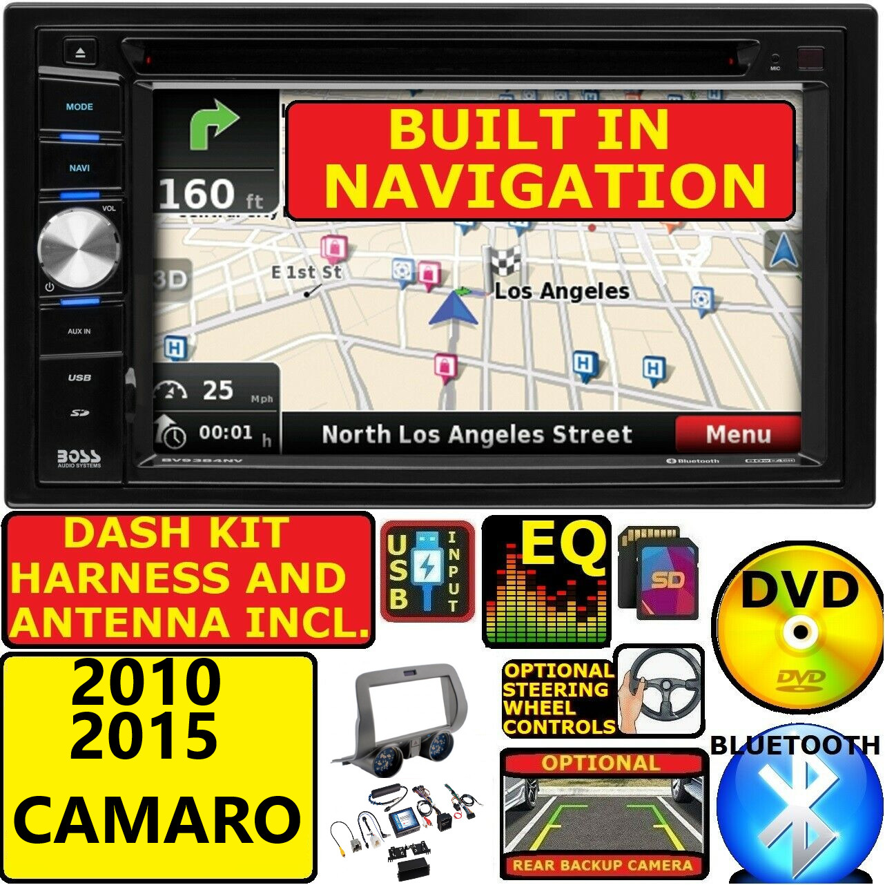 2010-15 CHEVY CAMARO CD/DVD BLUETOOTH NAVIGATION USB CAR RAD