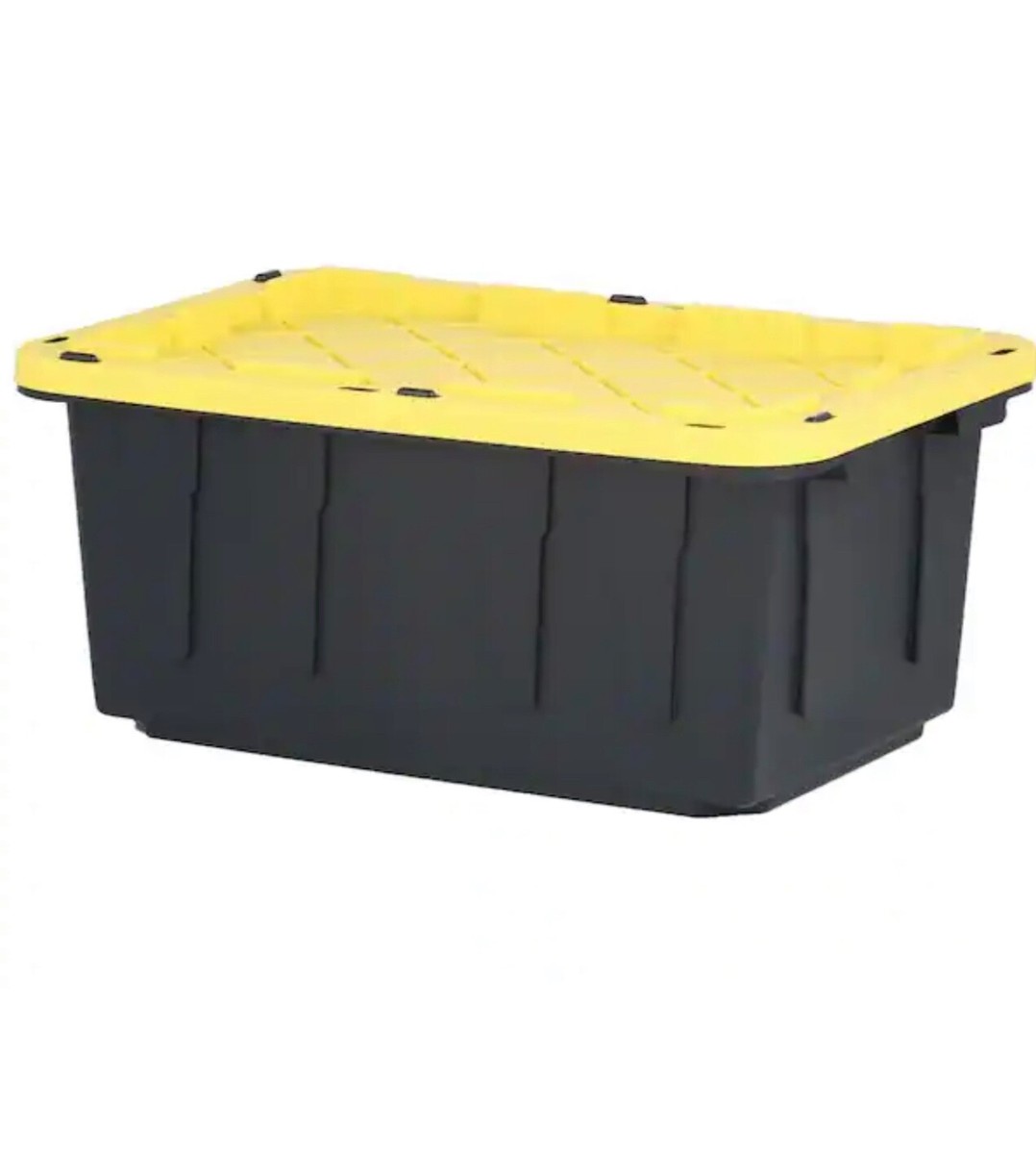 57 Gallon HDX Tough Storage Tote in Black with Yellow Lid