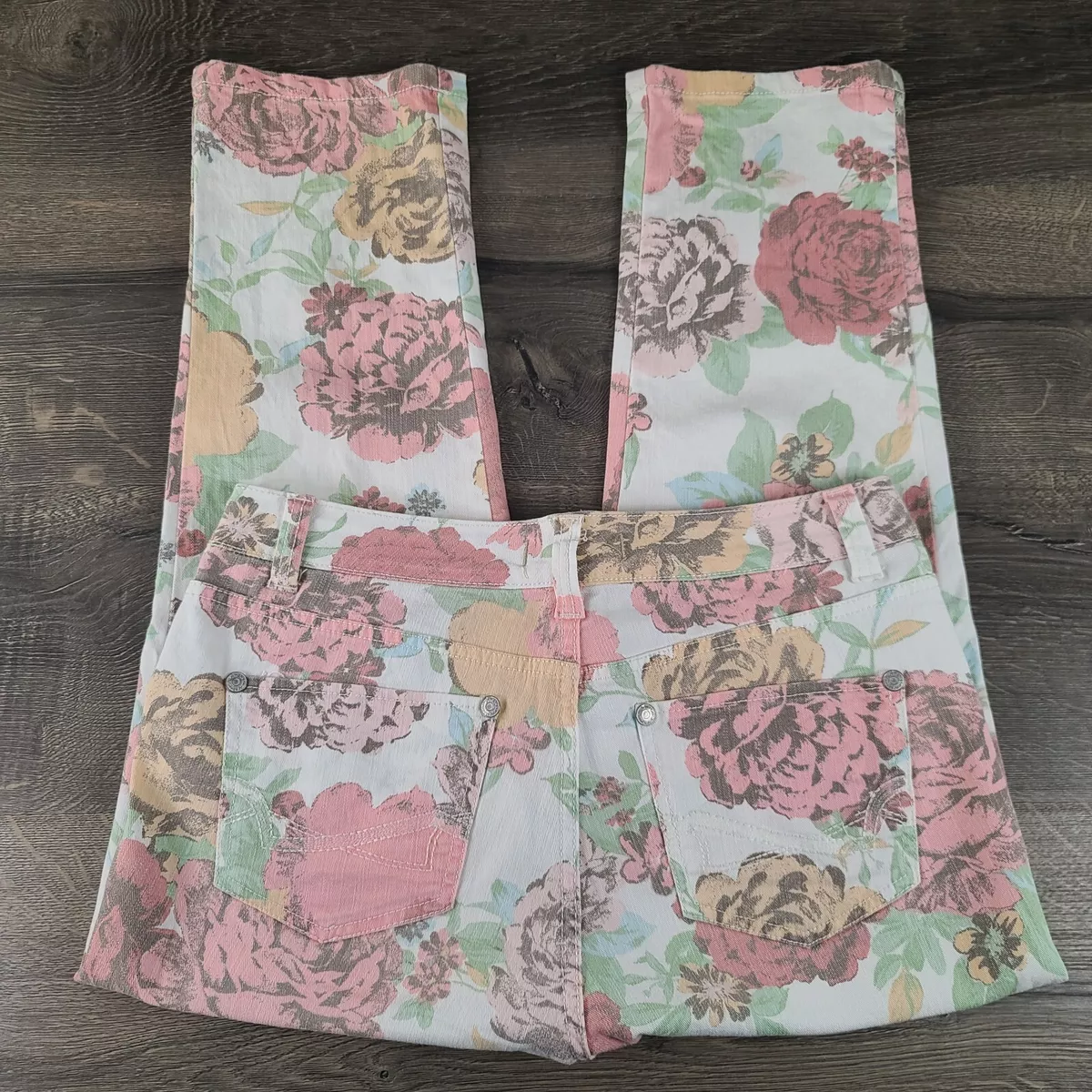 Nine West Vintage America Collection Womens Sz 8 Floral Print Vintage Boho Pants