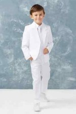 Kid's NEW After Six White Tuxedo Jacket Wedding-Cruise Christening Easter Spring