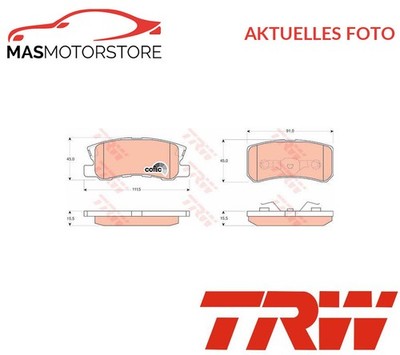 SATZ BREMSBELÄGE BREMSKLÖTZE TRW GDB3247 P FÜR MITSUBISHI OUTLANDER II