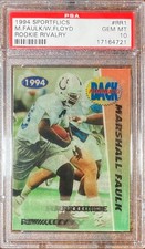 1994 Sportflics Rookie Rivalry Marshall Faulk William Floyd #RR1 PSA 10 Gem Mint