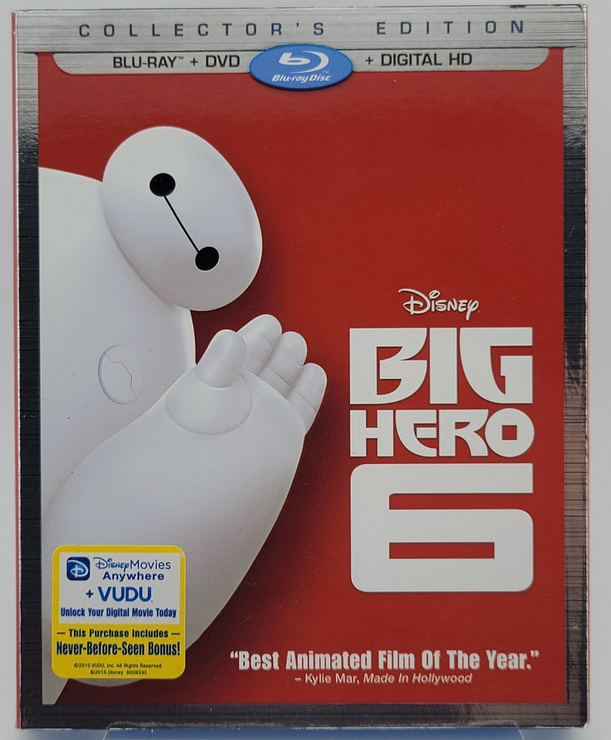 Big Hero 6 Baymax Blu-ray DVD Collector's Edition Walt Disney Good Condition