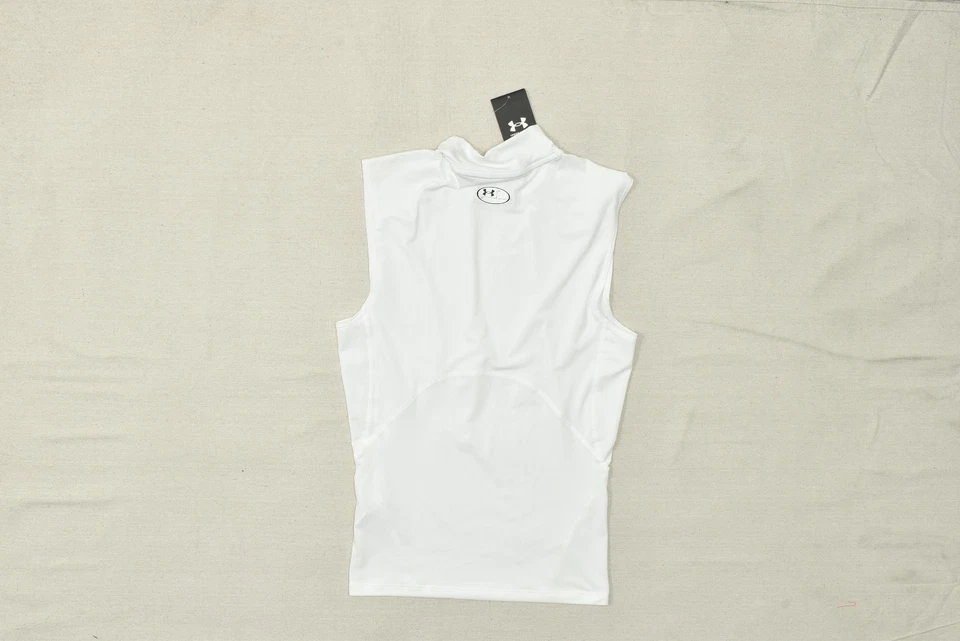 Camisa masculina Under Armour HeatGear compressão gola simulada sem mangas tamanho G NOVA - Imagem 2 de 4