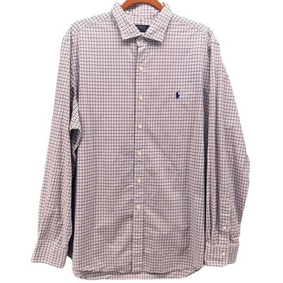 Polo Ralph Lauren Mens Button Up Shirt Size XL Plaid Checkered Casual Career