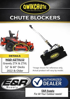 Qwikchute for Gravely ZTX & ZTXL 52'' & 60'' (2022 & Prior Models) , NQD-GZTXL52