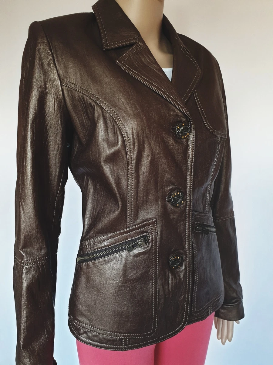 Roberto Cavalli Coats, Jackets & Vests Leather Outer Shell for