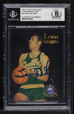 BAS 1996 Topps Stars Finest Atomic Refractor Lenny Wilkens BGS Authentic HOF h8k