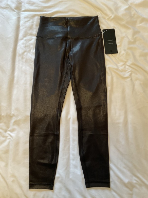 Lululemon Wunder Train High-Rise Tight 25" Foil Black Size 6 Womens NEW w/ Tags