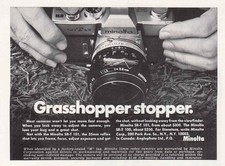 1972 Minolta: Grasshopper Stopper Vintage Print Ad