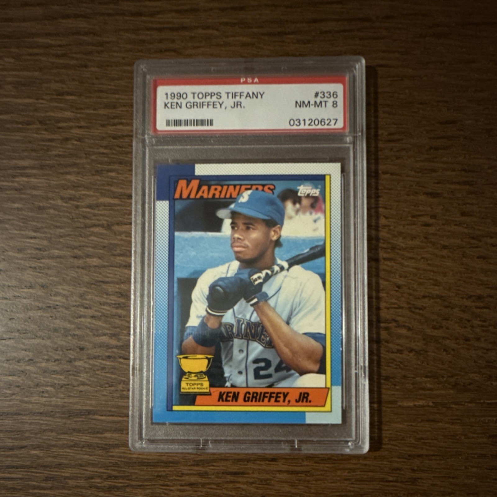 Topps 1990 Tiffany Ken Griffey Jr. #336 PSA 8 Seattle Mariners