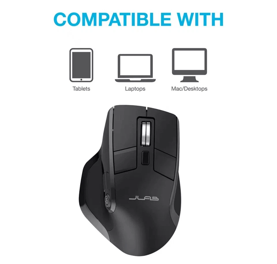 🔥NEW JLab - Epic Wireless Computer Mouse - Wireless - Black To 3 Devices SEALED - Image 4 of 4