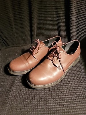 Camper Iman Leather Oxfords Brown Lace Up Shoes Sz 39, Very Good Used Condition 