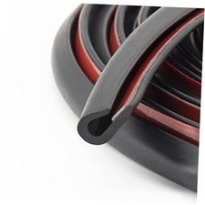 Edge Trim-Rubber U Channel Length with self-Adhesive Design for 19.7FEET Black